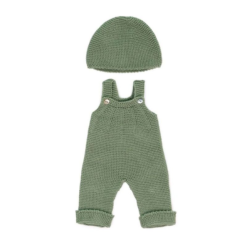 Miniland Doll Knitted Overall & Beanie Hat - 38cm